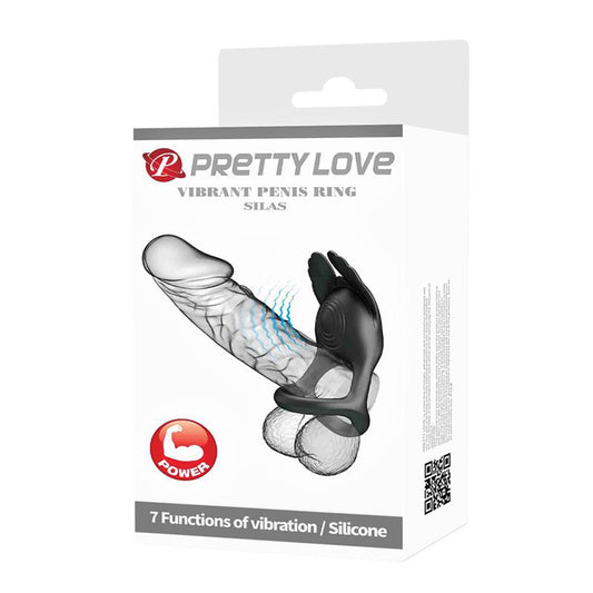 Anillo Vibrador Pretty Love Silas Negro
