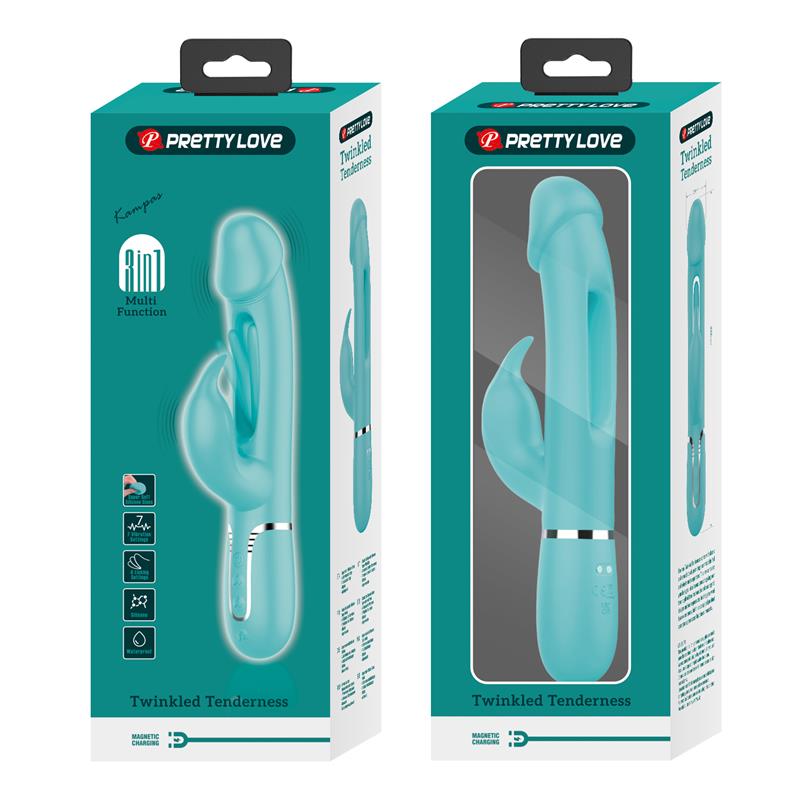 Vibrador para Punto G y Clítoris Pretty Love con Lengua Kampas Verde