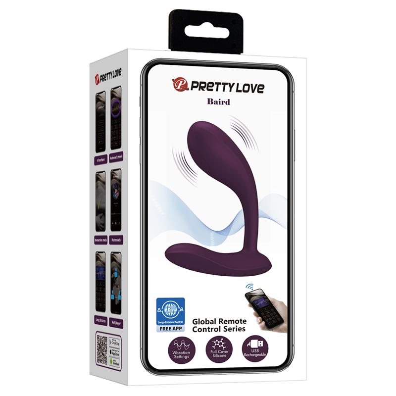Estimulador de Clítoris Doble Estimulación Pretty Love Baird Púrpura con Control por App