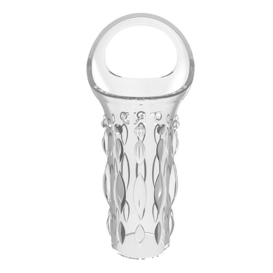 Funda para el Pene Chisa Get Lock Texturizado Transparente 11.5 cm