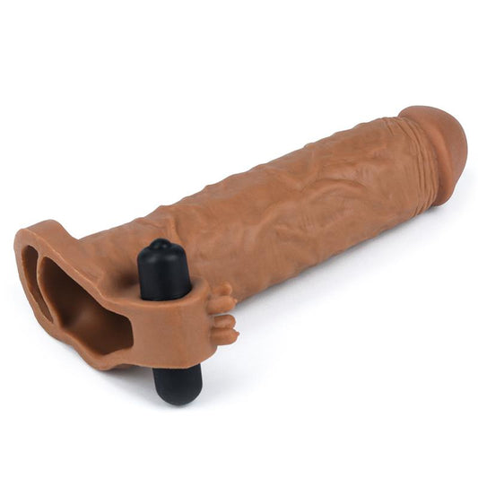 Funda para el Pene Lovetoy Realista 19 cm con Bala Vibradora