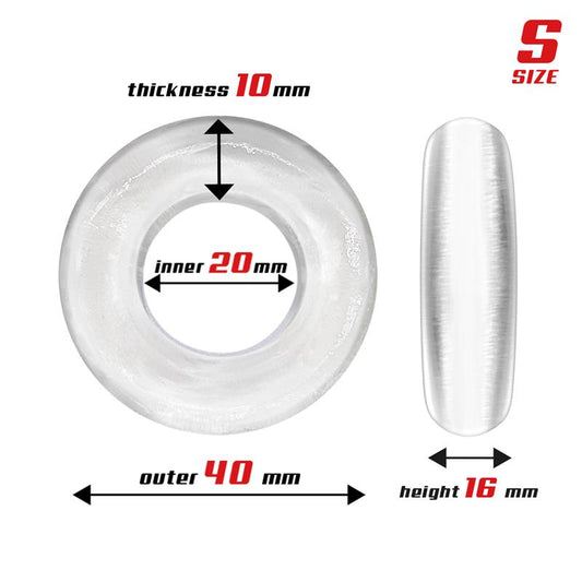 Anillo para el Pene BEAST RINGS Flexible Transparentes Set de 3