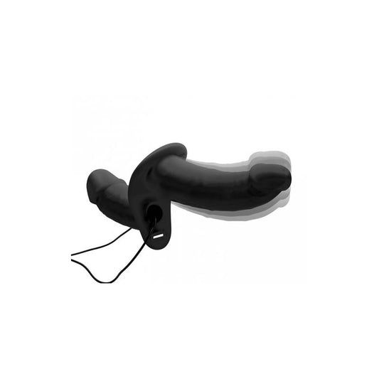 Arnés con Doble Dildo Strap U Power Pegger 16 cm y 9 cm con Vibración