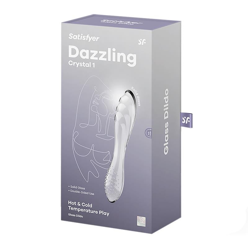 Satisfyer Dazzling Crystal 1 Dildo Hot and Cold Transparente