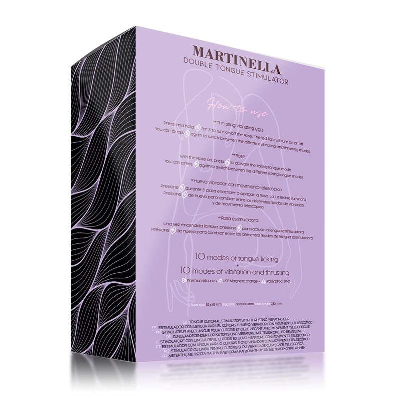 Huevo Vibrador MARTINELLA con Lengua Estimuladora y Movimiento Thrusting