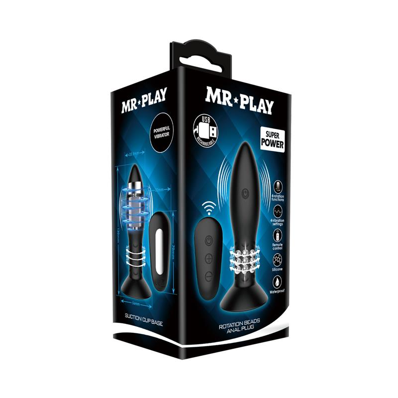 Plug Anal Mr. Play Inflable con Vibración y Rotación