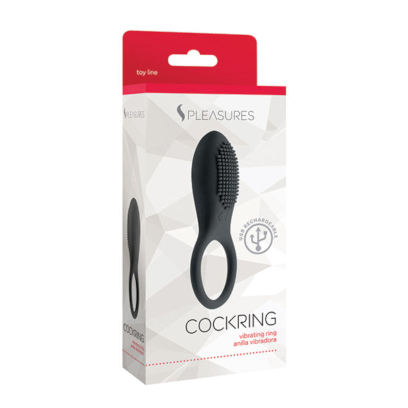 Anillo Vibrador S Pleasures Cockring Black