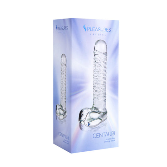 Dildo S Pleasures Centauri Vidrio Transparente 17 cm