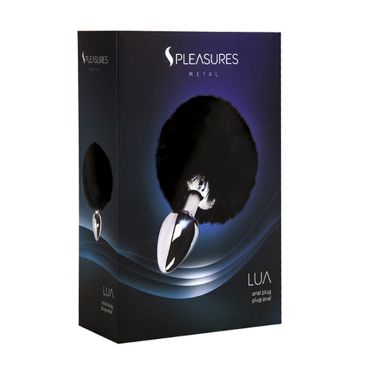 Plug Anal S Pleasures LUA con Colita de Conejo 6 cm Negro