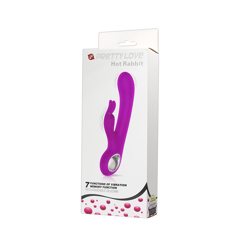 Vibrador para Punto G y Clítoris PRETTY LOVE Hot Rabbit Púrpura