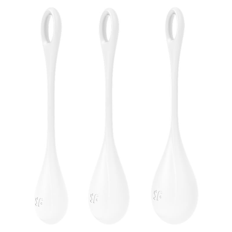 Satisfyer Yoni Power 1 Bolas Chinas Set de 3 Blanco