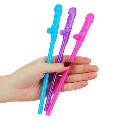 Pajitas de Pene Multicolor Lovetoy (Pack de 9)