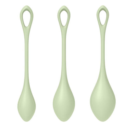 Satisfyer Yoni Power 2 Bolas Chinas Set de 3 Verde Claro