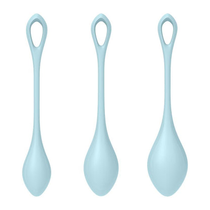 Satisfyer Yoni Power 2 Bolas Chinas Set de 3 Azul Claro