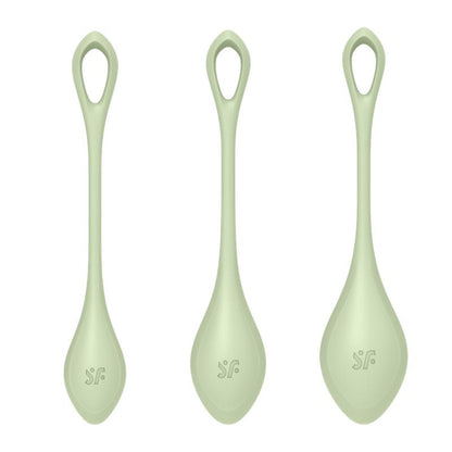 Satisfyer Yoni Power 2 Bolas Chinas Set de 3 Verde Claro