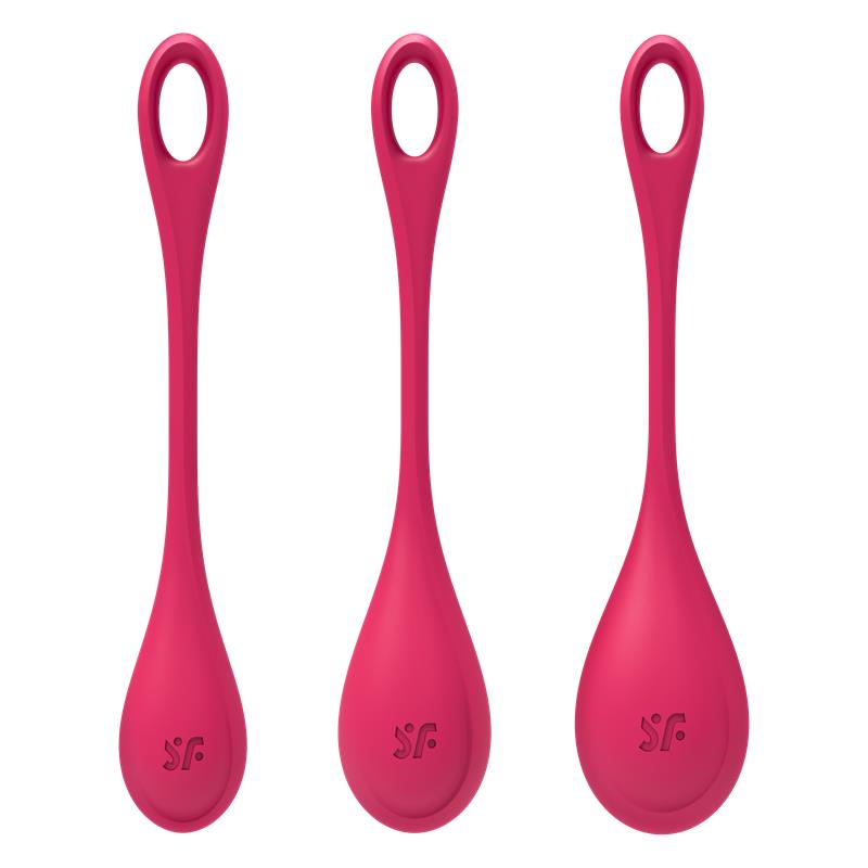 Satisfyer Yoni Power 1 Bolas Chinas Set de 3 Rojo