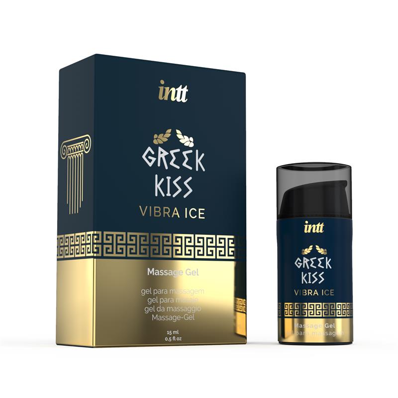 Gel Estimulante INTT Greek Kiss con Efecto Frío y Vibración para Zona Anal