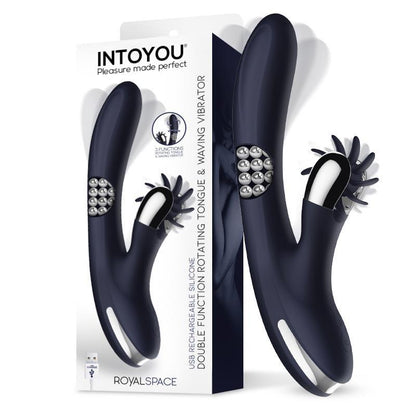 Vibrador INTOYOU Royalspace con Lenguas Estimuladoras y Bolas Internas