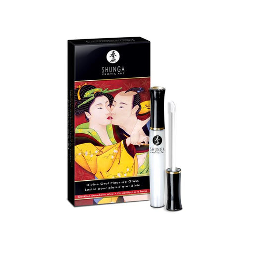 Gloss Para el Placer Oral SHUNGA con Sabor a Vino de Fresa