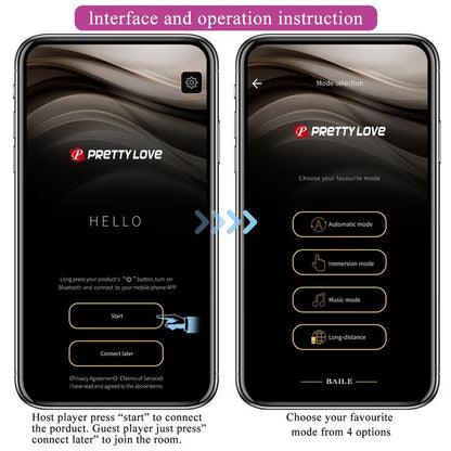 Estimulador de Clítoris Doble Estimulación Pretty Love Baird Púrpura con Control por App