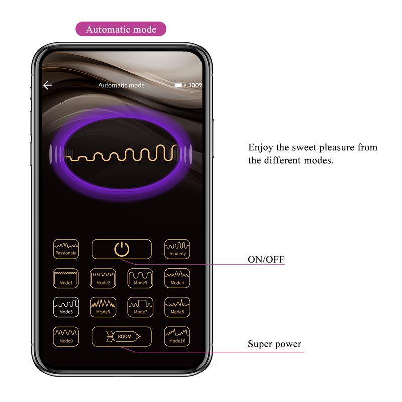 Estimulador de Clítoris Doble Estimulación Pretty Love Baird Púrpura con Control por App