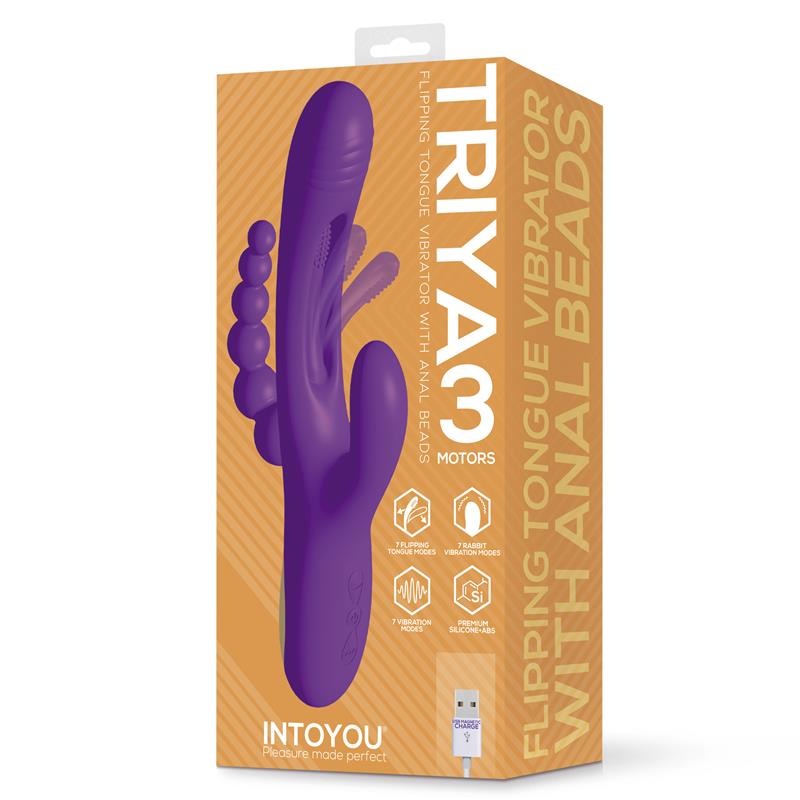 Vibrador para Punto G y Clítoris INTOYOU con Lengua y Cadena Anal