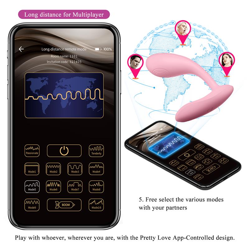 Estimulador de Clítoris Doble Estimulación Pretty Love Baird con Control por App