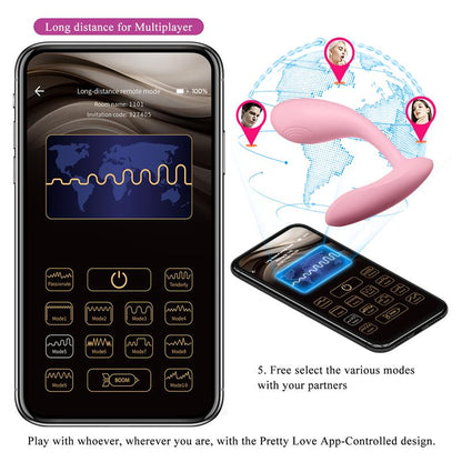 Estimulador de Clítoris Doble Estimulación Pretty Love Baird con Control por App