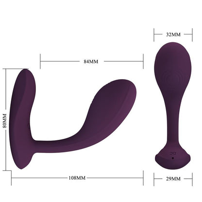 Estimulador de Clítoris Doble Estimulación Pretty Love Baird Púrpura con Control por App