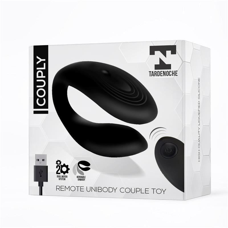 Vibrador para Parejas TARDENOCHE Negro con Control Remoto