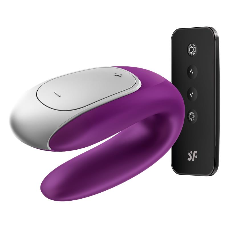 Satisfyer Double Fun Vibrador para Parejas Violeta con Bluetooth/App