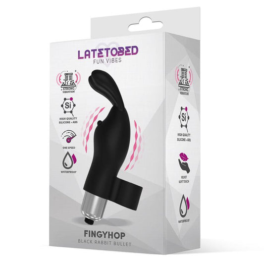 Estimulador de Clítoris LATETOBED Fingyhop Silicona Negro