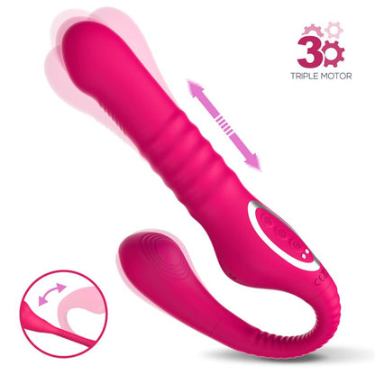 Vibrador Triple Función Action No. TwentyThree con Movimiento Thrusting