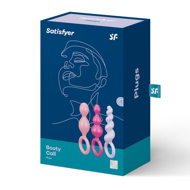 Satisfyer Pack de 3 Plugs Anales de Silicona Tri Color