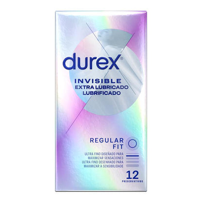 Durex Invisible Extra Lubricación 12 preservativos