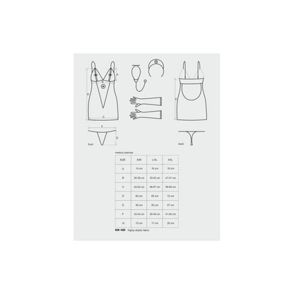 Lencería OBSESSIVE Disfraz de Enfermera 5 Piezas