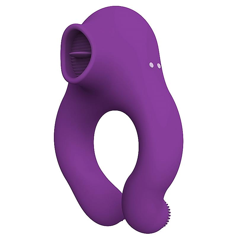 Anillo Vibrador Action con Lengua Estimuladora y Control Remoto