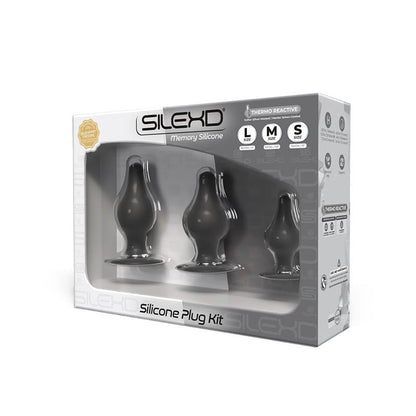 Plugs Anales SILEXD Kit de 3 Talla S, M, L con 9, 11, 13 cm Black