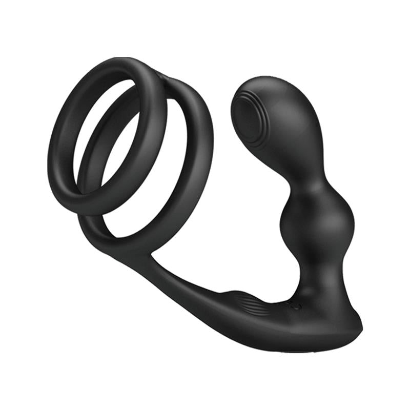 Plug Anal Pretty Love Marshall con Vibración y Anillo para el Pene