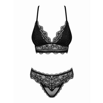 Lencería Obsessive Renelia Set de 2 Piezas Negro