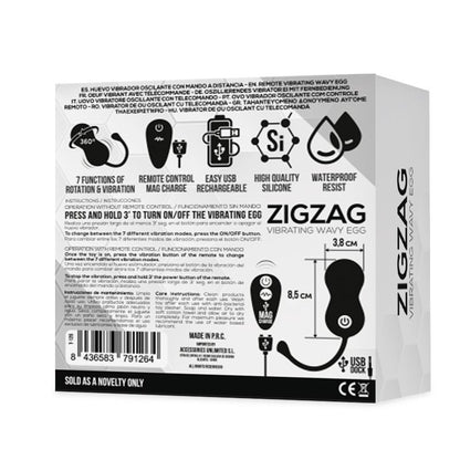 Huevo Vibrador TARDENOCHE Zigzag con Movimiento Zigzageante y Mando