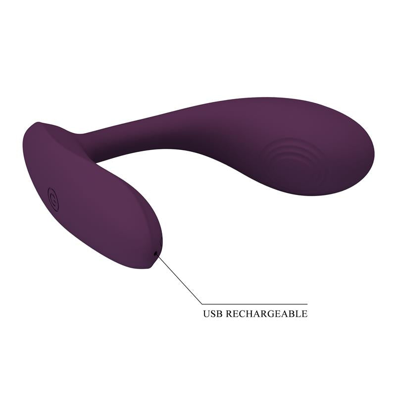 Estimulador de Clítoris Doble Estimulación Pretty Love Baird Púrpura con Control por App
