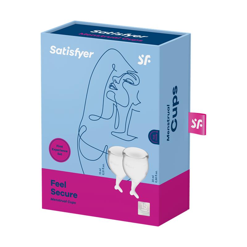 Satisfyer Feel Secure Transparent Copas Menstruales Pack de 2