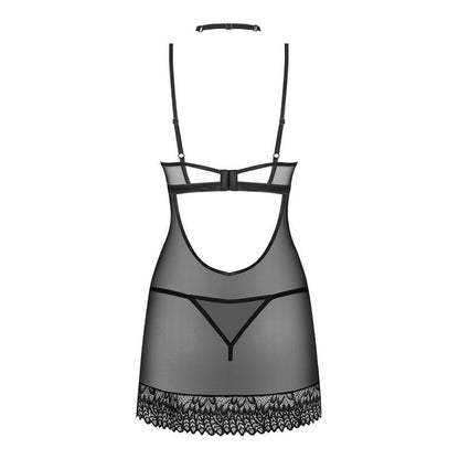 Lencería OBSESSIVE Donarella Chemise y Tanga Negro