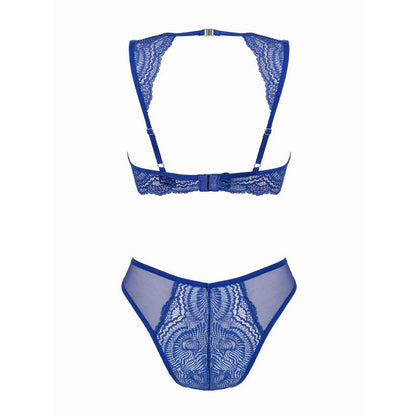 Lencería Obsessive Giselia Set de Sujetador y Tanga Azul