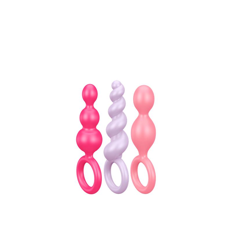 Satisfyer Pack de 3 Plugs Anales de Silicona Tri Color