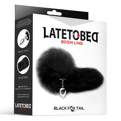 Plug Anal LATETOBED BDSM Line con Cola de Zorro Black