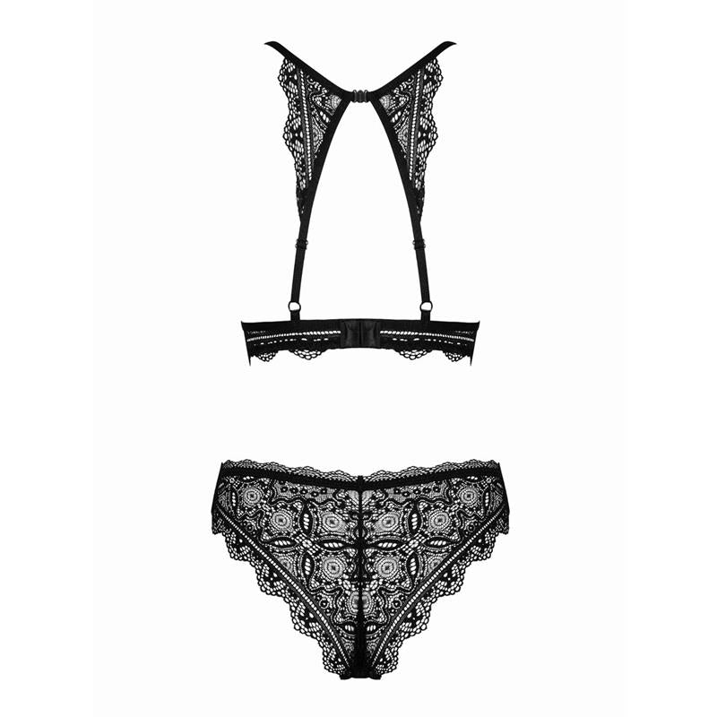 Lencería Obsessive Renelia Set de 2 Piezas Negro