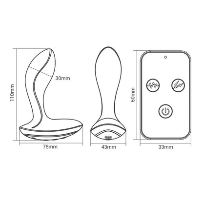 Estimulador para Próstata Herrules con Electroestimulación y Vibración