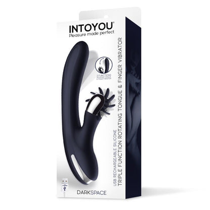 Vibrador INTOYOU Darkspace con Lenguas Rotadoras y Movimiento Finger